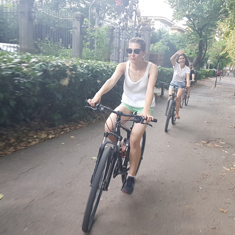 biking through florence streets