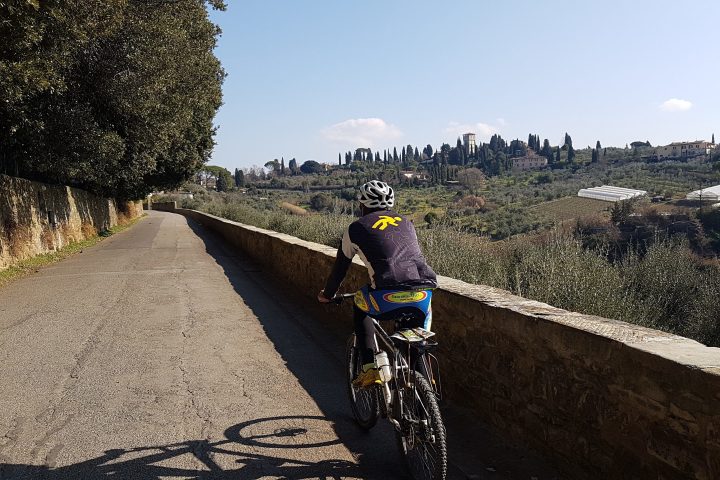 Riding a bike in Florence