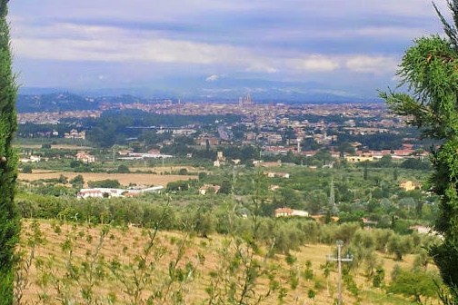 Florence's views from the top of a hill